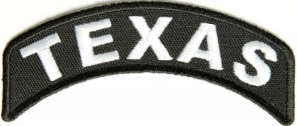 Texas Mini Rocker Motorcycle Patch Biker Patch