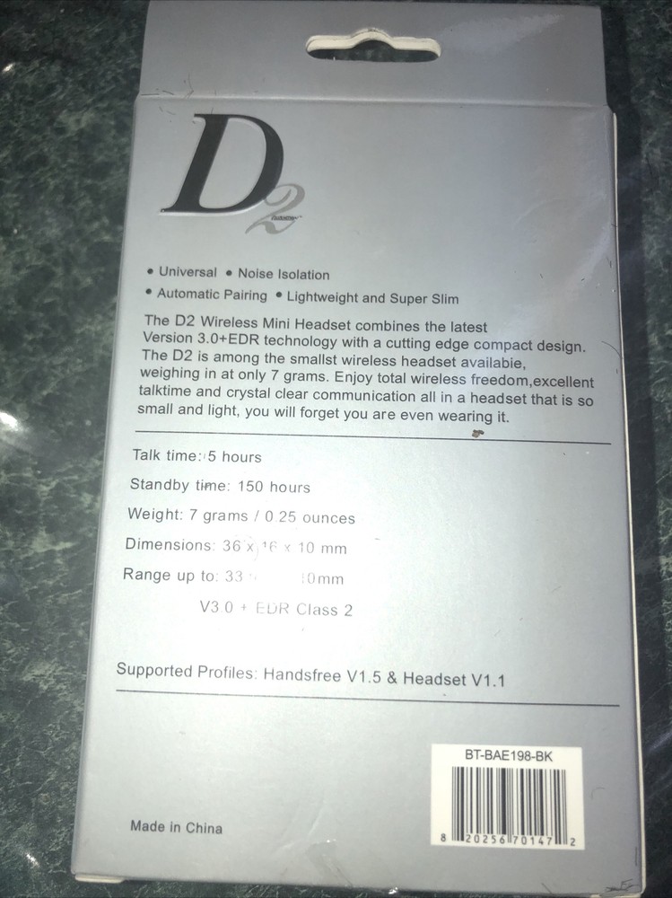 BlueAction Wireless Mini Headset New in Box