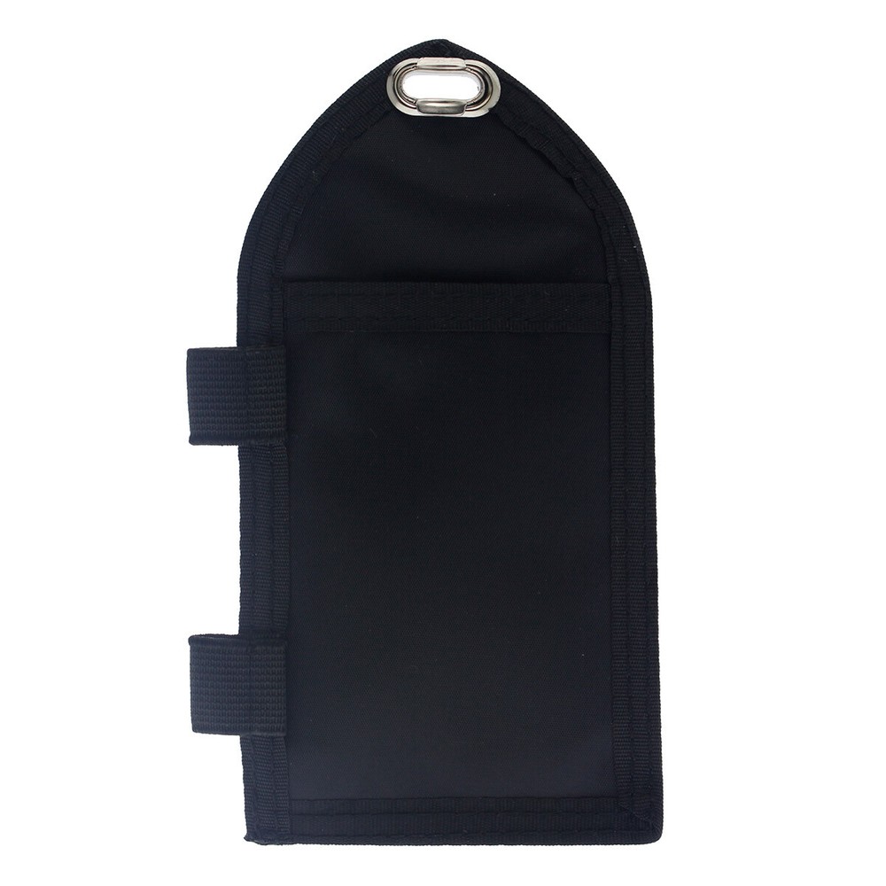 Nylon Badge Holder with Pen Loop - 2 Pockets - Window Front - Hidden Back Pouch