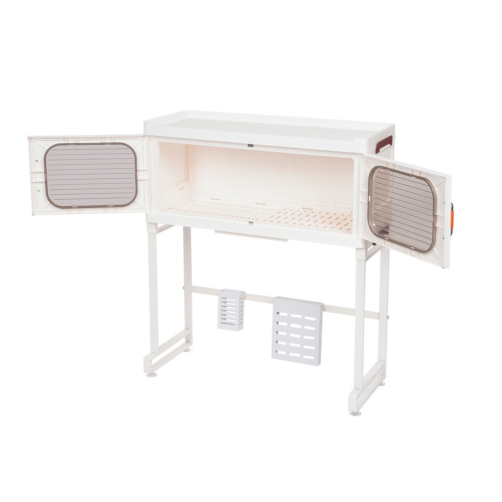 1 Layer Standing Kitchen Shelf Kitchen Cabinet Standing Storage Shelf White