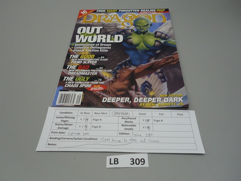 TSR Dragon Magazine September 2001: Issue 287