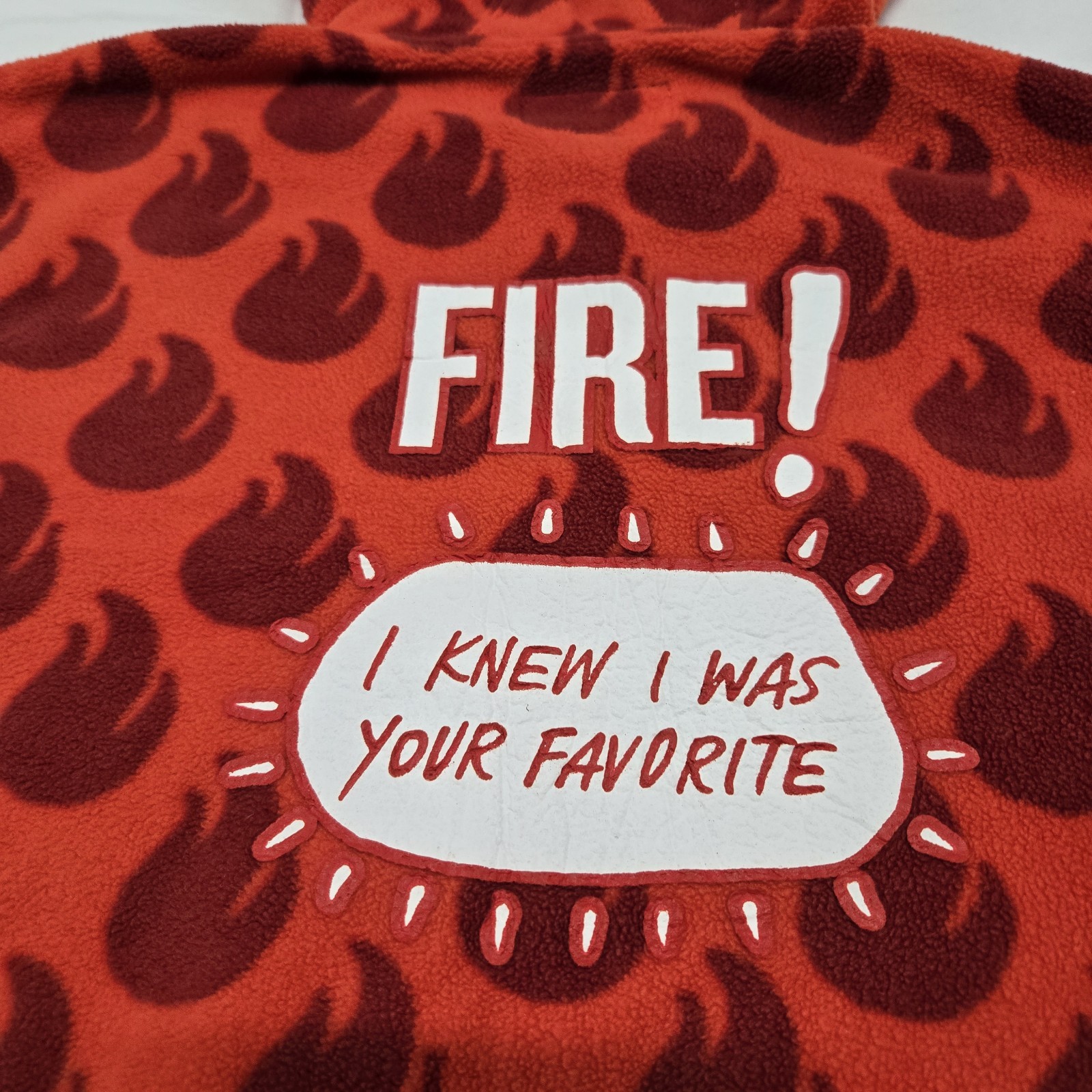 EUC Adults LARGE Taco Bell Fire Hot Sauce x Tipsy Elves Jumpsuit Pajamas One Pc.
