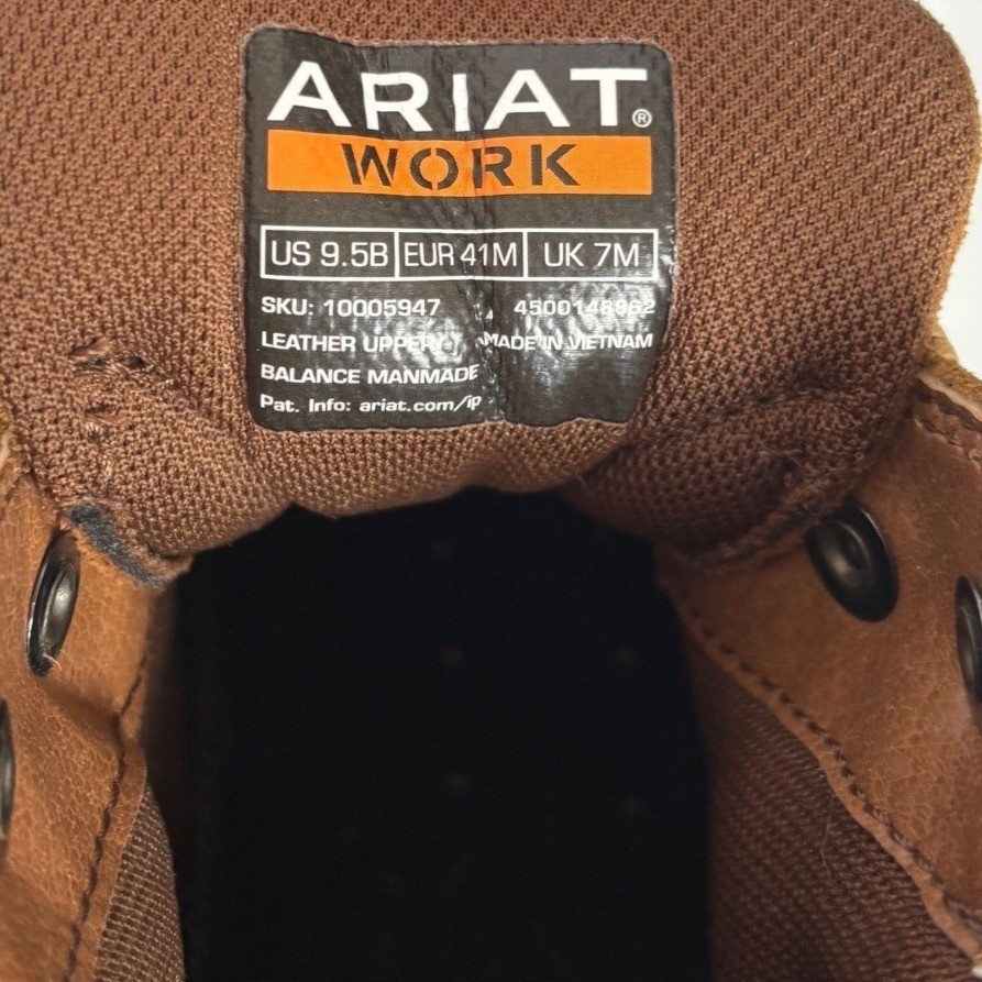 Ariat Macey Composite Toe Work Boots Brown Women's Size 9.5 B (Narrow)