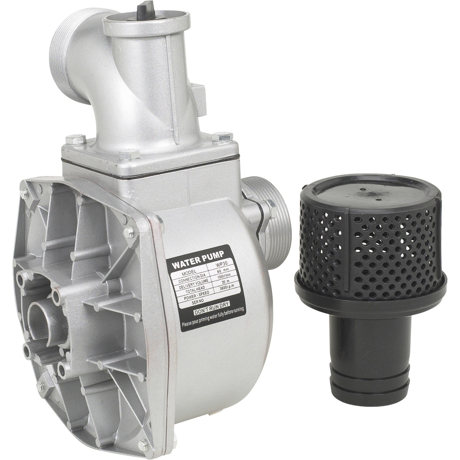 Semi-Trash Water Pump ONLY, For Straight Keyed Shafts, 3in. Ports, 14,265 GPH