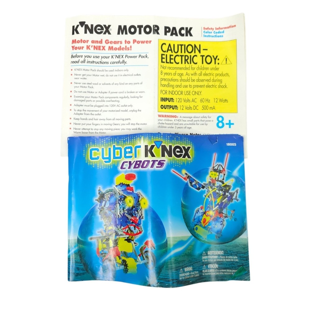 K'NEX Cyber Cybots Instruction Manual 18005 Programmable Robots 2000 Edition