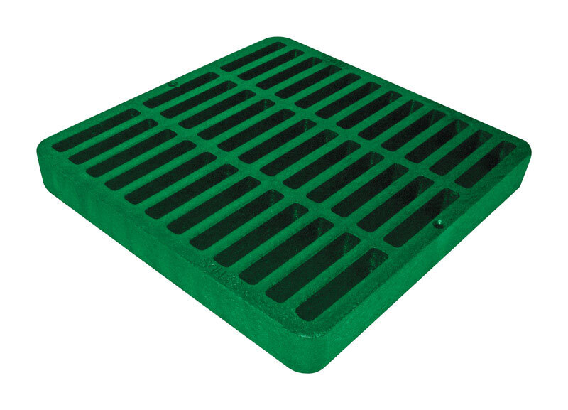 NDS 9 in. Green Square Polyethylene Drain Grate