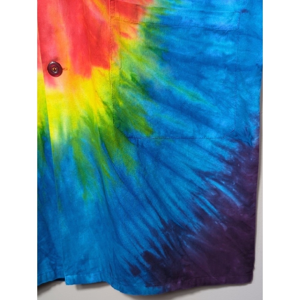 Tie-Dye Colorful Lab Coat THC Laboratory Patch Multicolor Unisex Medium Rainbow
