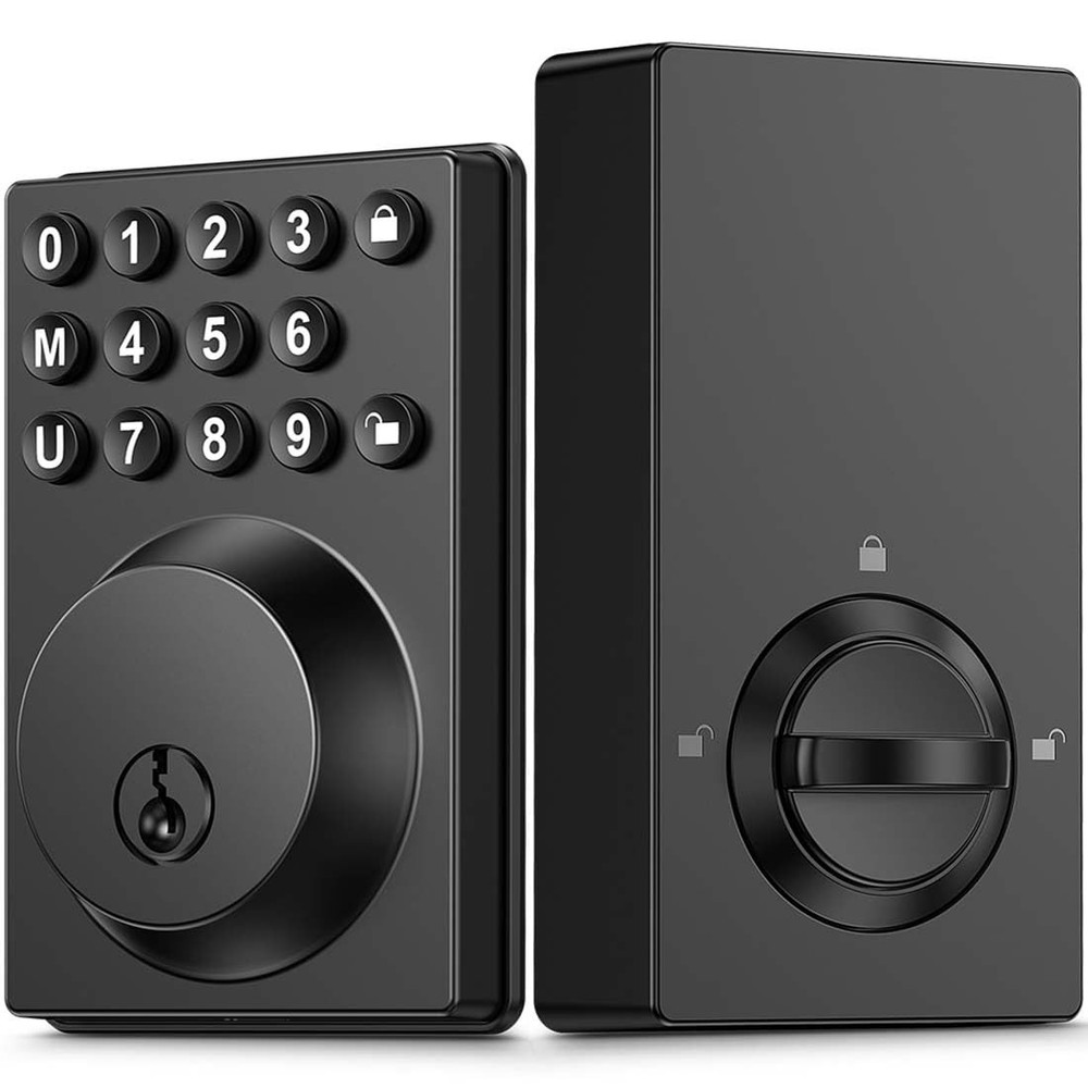 Keyless Entry Front Door Lock Keypad Deadbolt Matte Black with