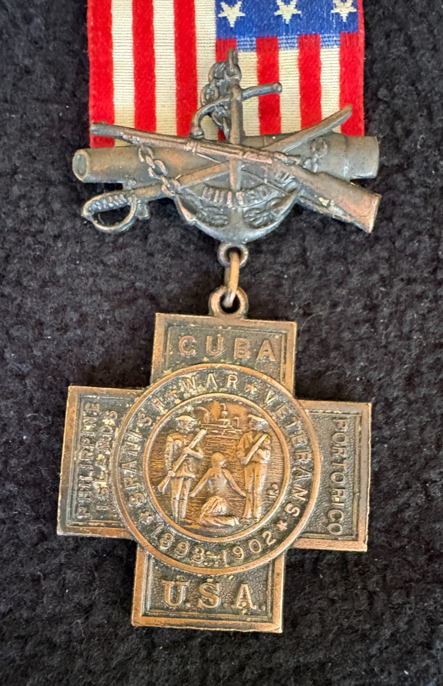 SPAN/AM War "UNITED SPANISH WAR VETERANS" #RD MEMBER MEDAL - USWV