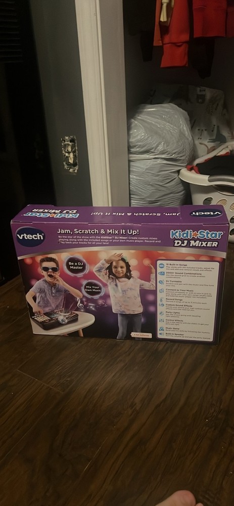 VTech Kidi Star DJ Mixer, Black, 2 Channels,Audio Cable, Bluetooth