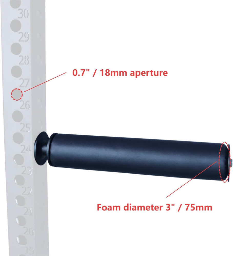 Single Leg Squat Roller/Nordic Hamstring Curl for Squat Rack Power Rack Attachme