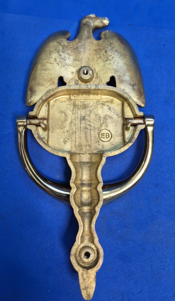 8" Brass American Eagle Door Knocker "EB"