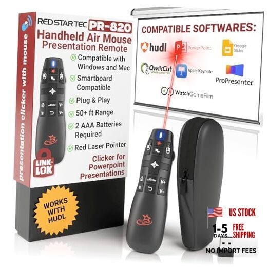 PR-820 Presentation Clicker for Mac – Smartboard Remote PowerPoint Clicker