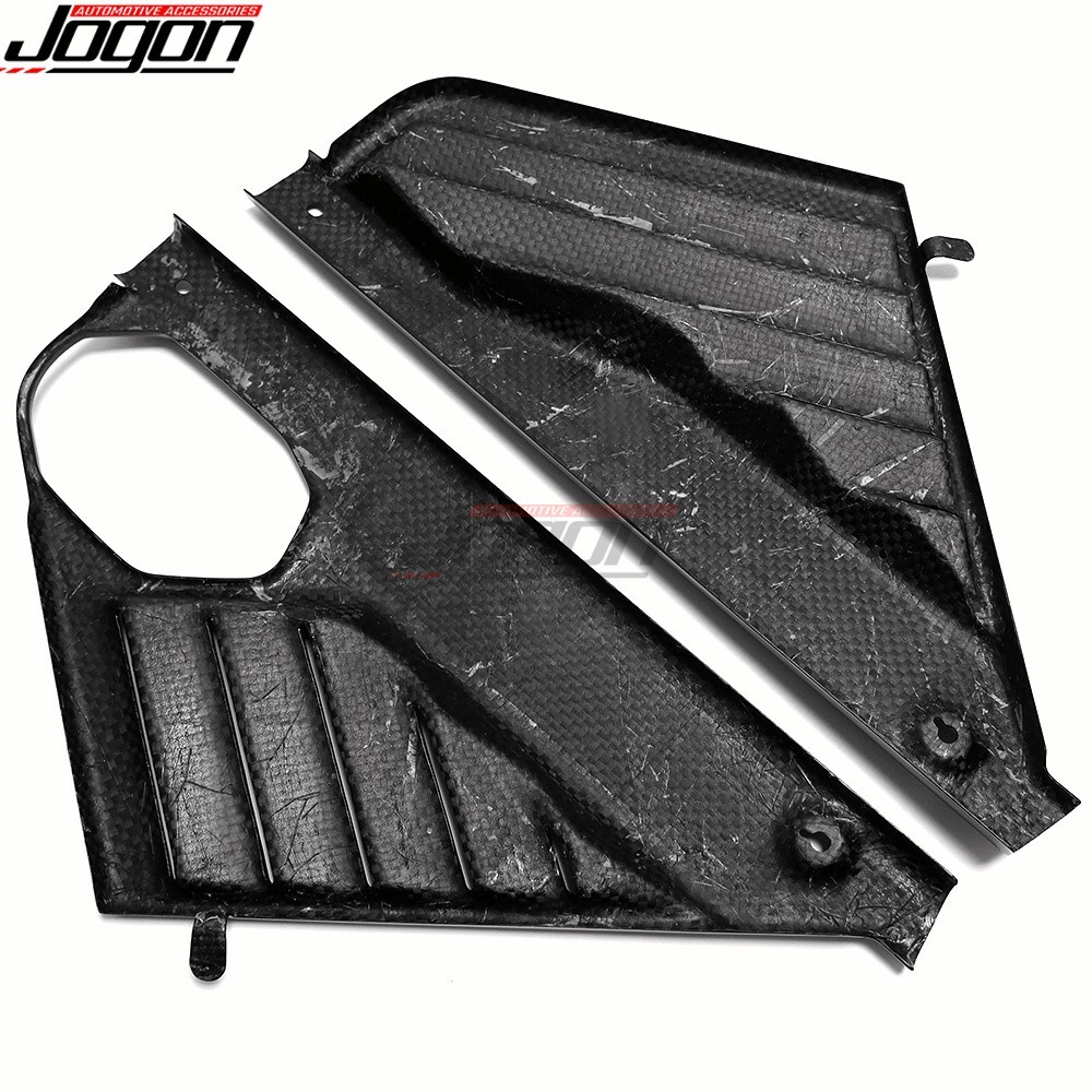 2PC Real Carbon Intake Engine Side Panel Trim For Corvette C8 Stingray Coupe 20+