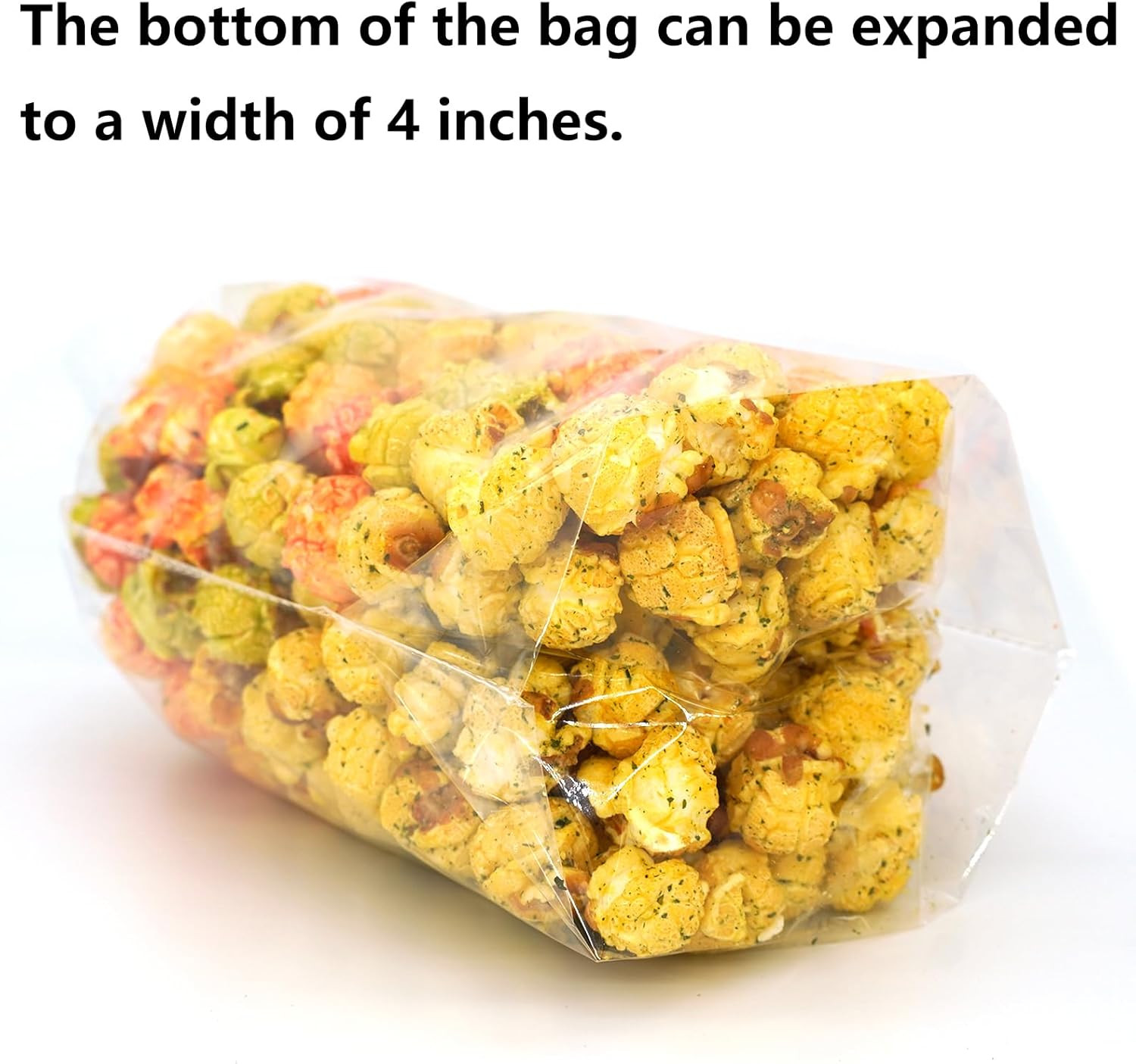 100Pcs 7X11.6 Inch Clear Plastic Cellophane Treat Bags with 4" Twist Ties, Great