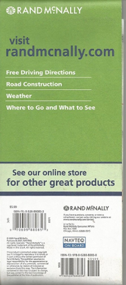 Charlotte & Vicinity (SC) Road Map by Rand McNally