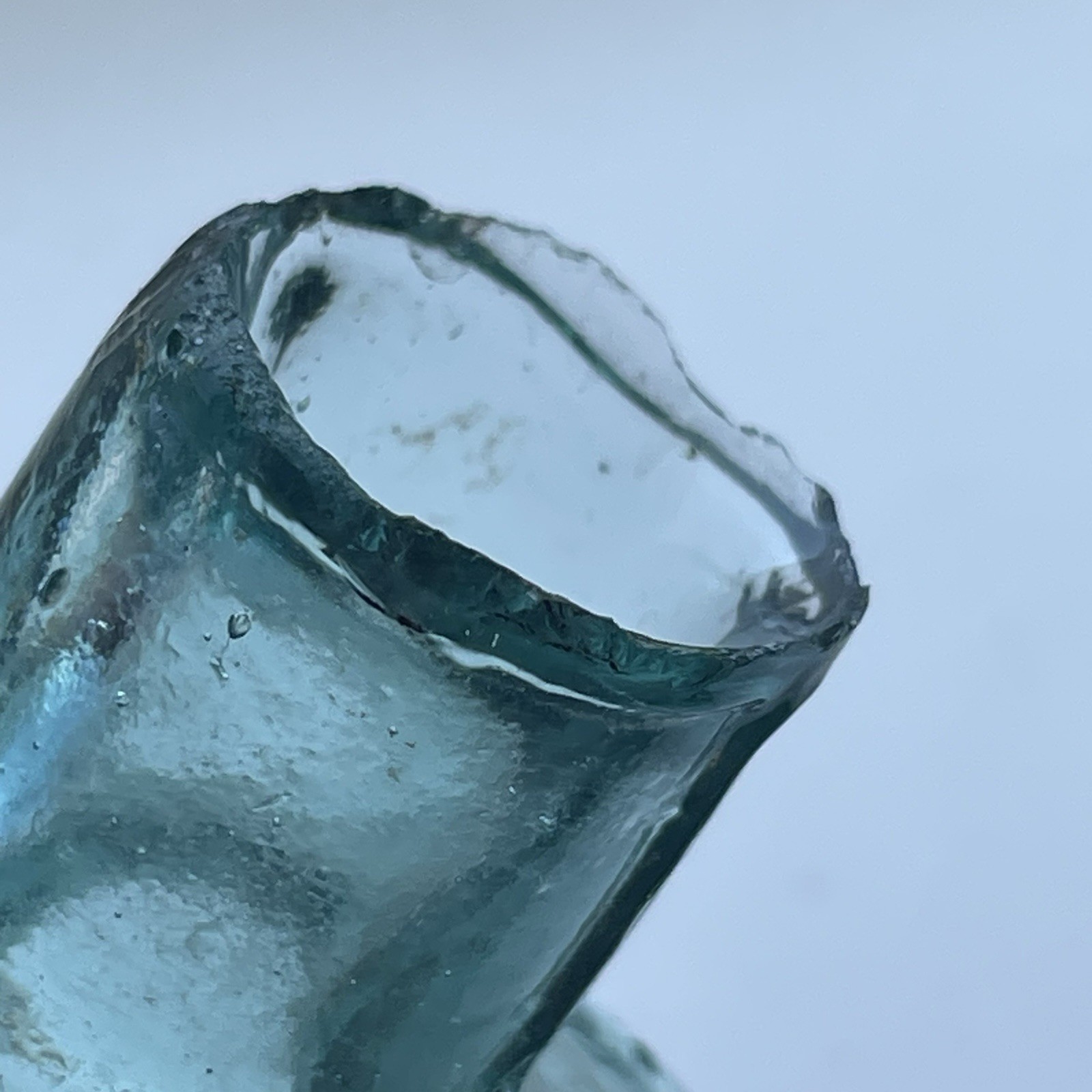 Antique Victorian Era Burst Top 8 Sided Ink Bottle