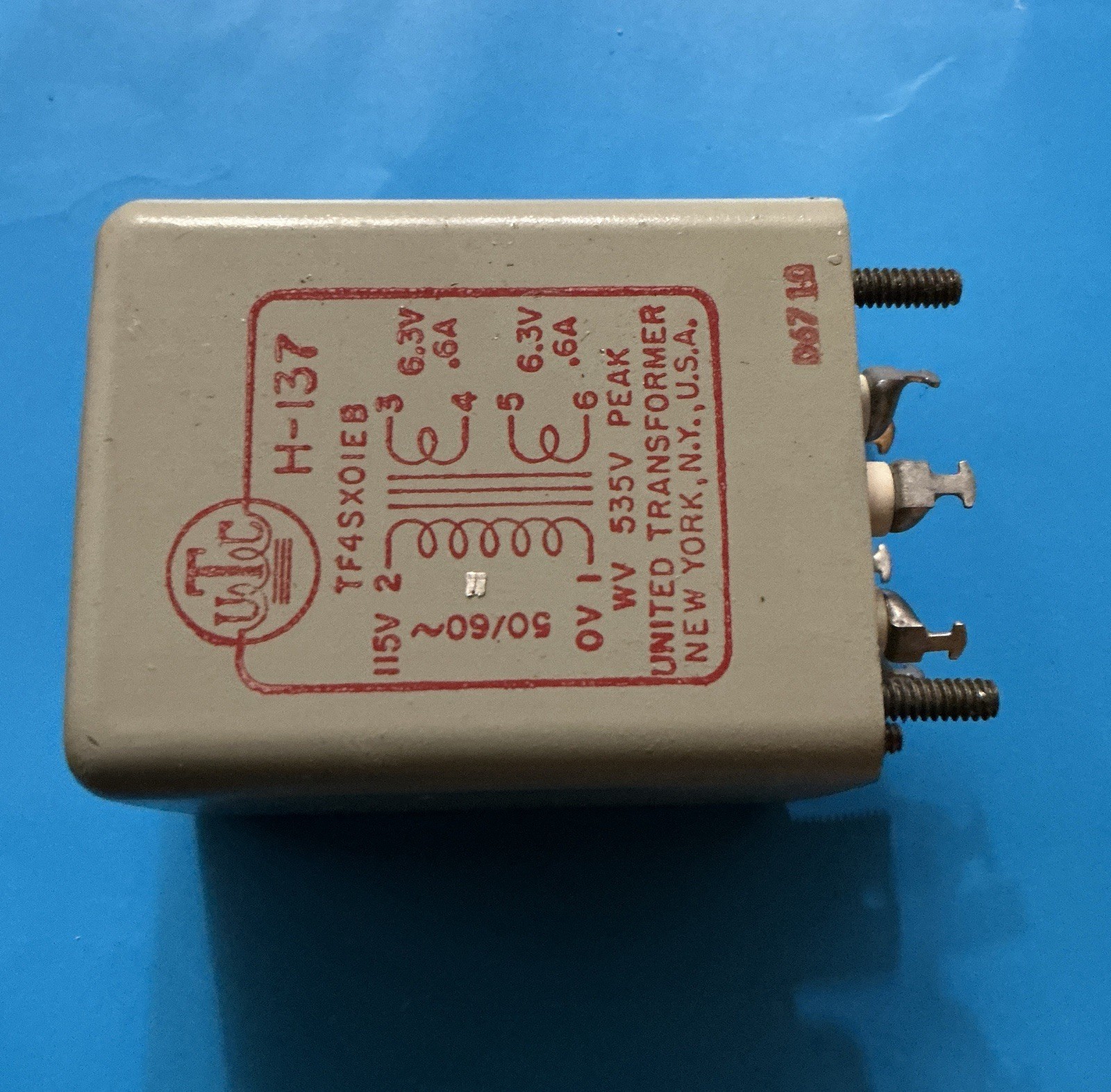 VINTAGE UTC H-137 TRANSISTOR/FILAMENT POWER  SUPPLY TRANSFORMER -TF4SX01 EB