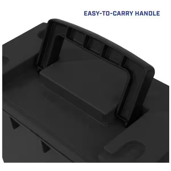 Black Plastic 30 Cal Ammo Can Lockable Stackable Storage Box with Handle