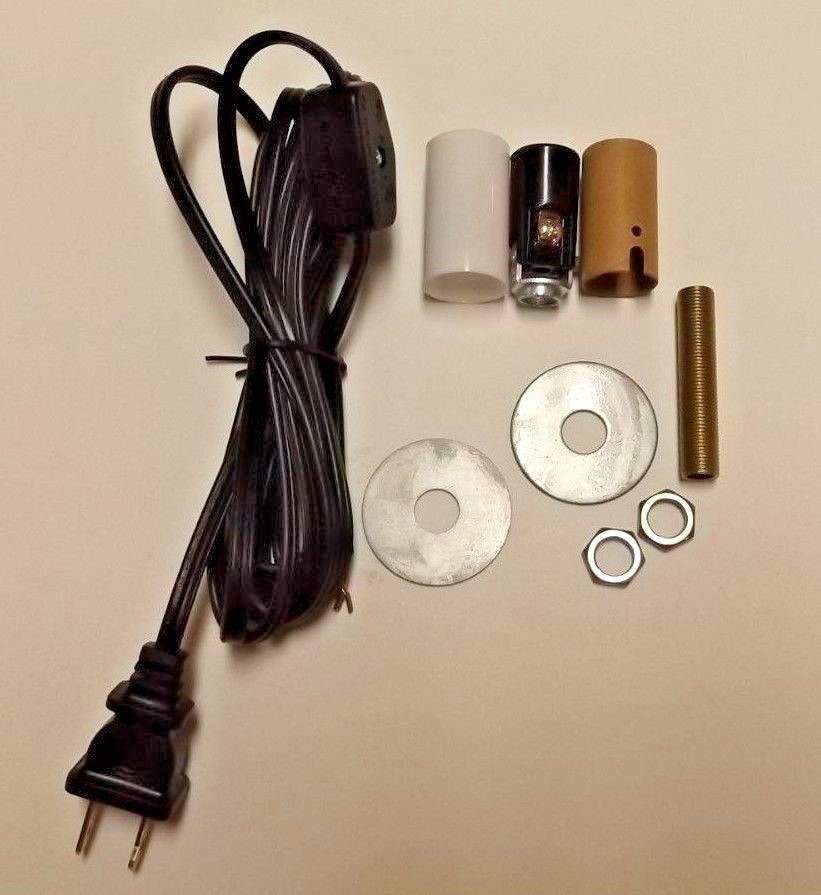 MAKE A MINI LAMP KIT WITH CANDELABRA SOCKET,BLACK CORD SET W/LINE SWITCH 941J