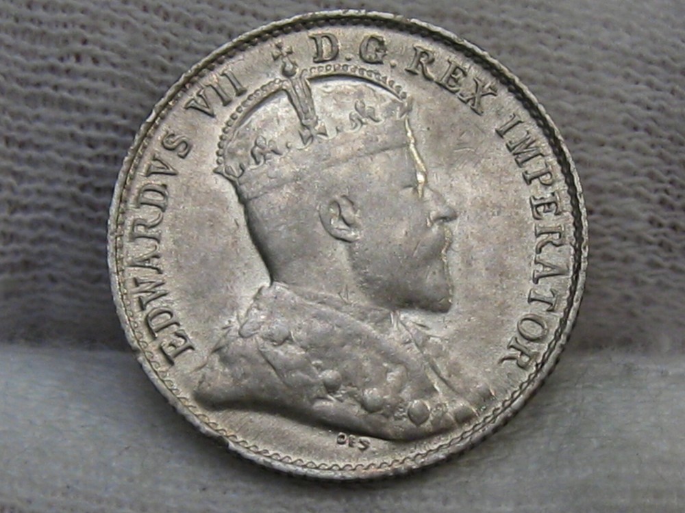 AU 1906 Silver 5¢ Cent CANADA Edward VII.  #14