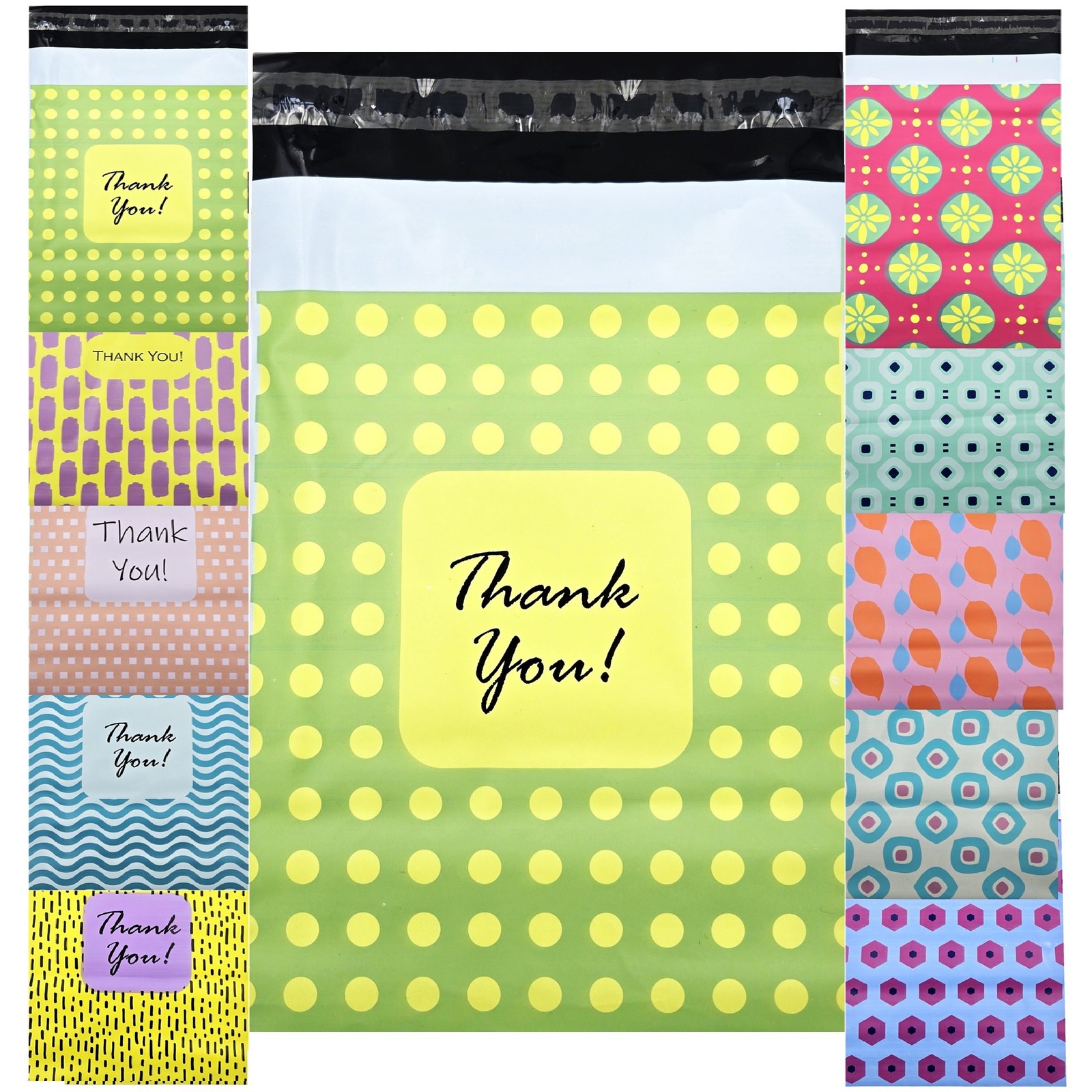 Poly Mailers 30 -1000pcs Plastic Shipping Bags Envelopes Designer Prints 2.4Mil