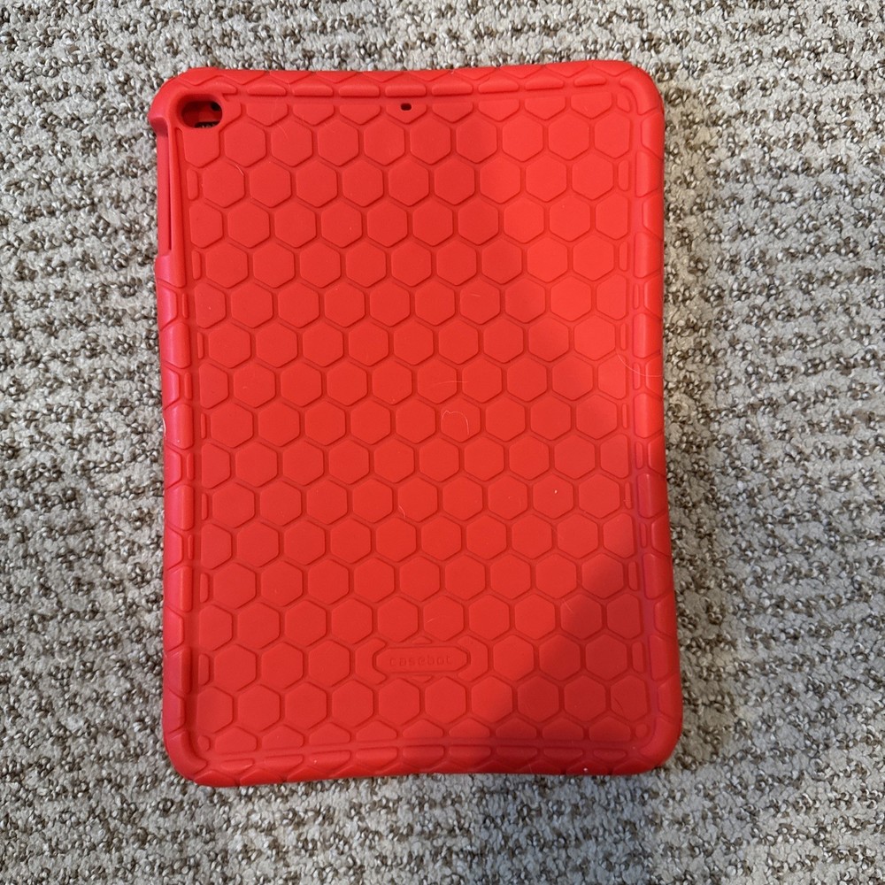 Casebot iPad 5th Generation Red Silicone Protector Case, Holds 6” X 9”