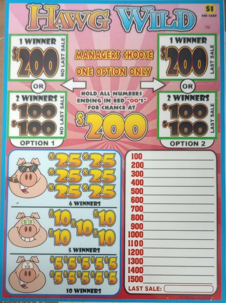 Hawg Wild 588ct Single Pull Tab game