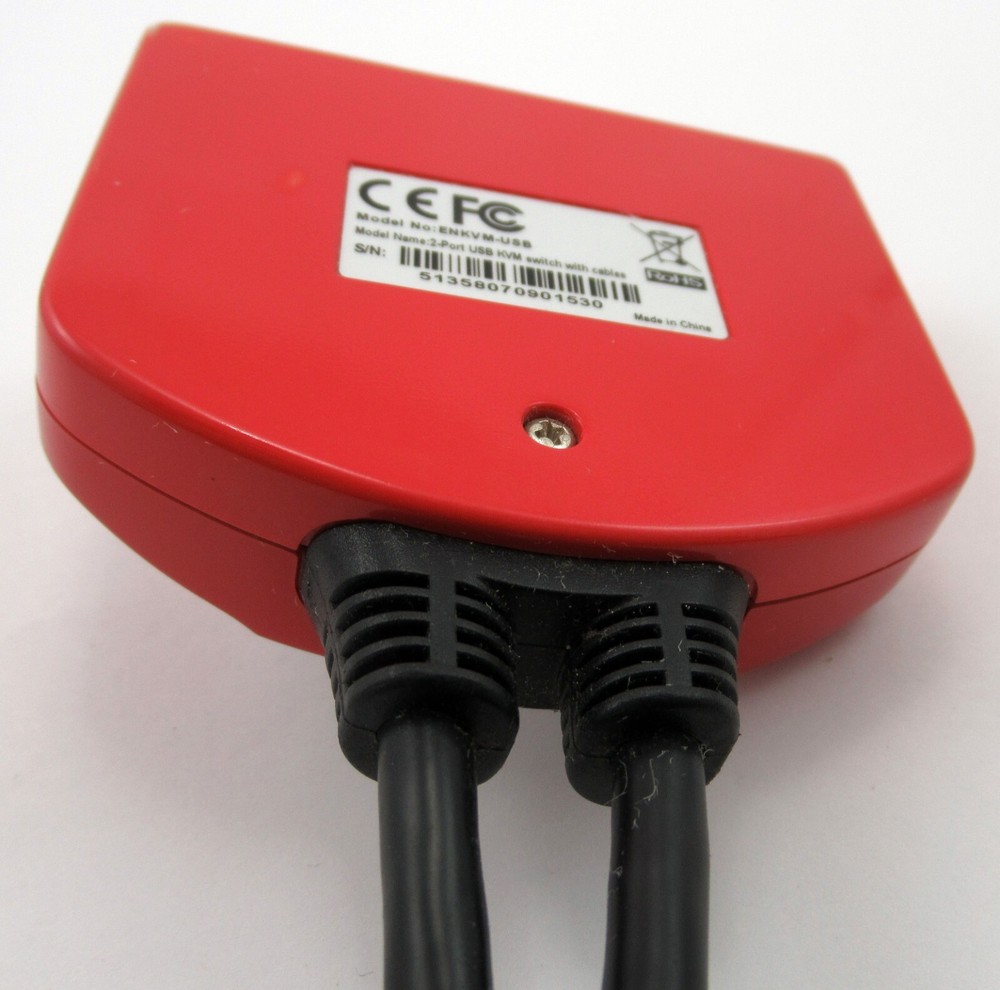 Encore Electronics USB 2-Port USB KVM Switch with Cables - ENKVM-USB