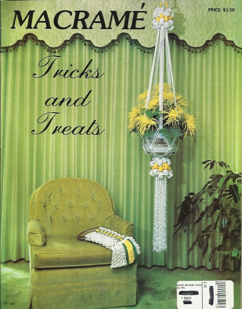 Macrame Tricks & Treats Learning Shortcuts Vintage Pattern Instruction Book NEW