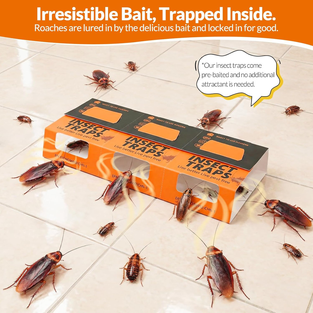 20 Pack Roach Traps, Cockroach Traps Indoor Home, Glue Roach Traps,Indoor Roach