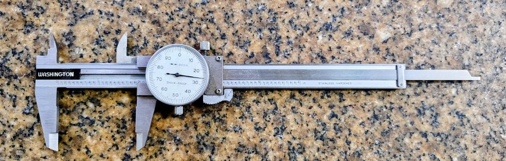 🗽WASHINGTON 6 INCH DIAL CALIPER SMOOTH MOVEMENT