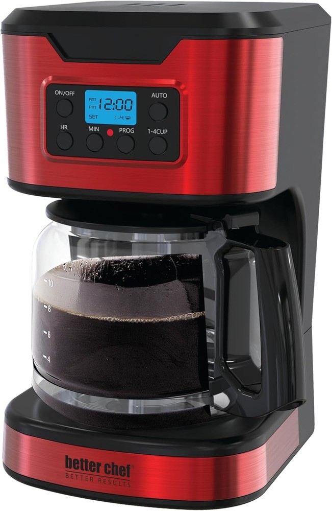 Programmable 12-Cup Coffee Maker 1-4 Cup Setting Auto-Pause to Serve Keep Warm
