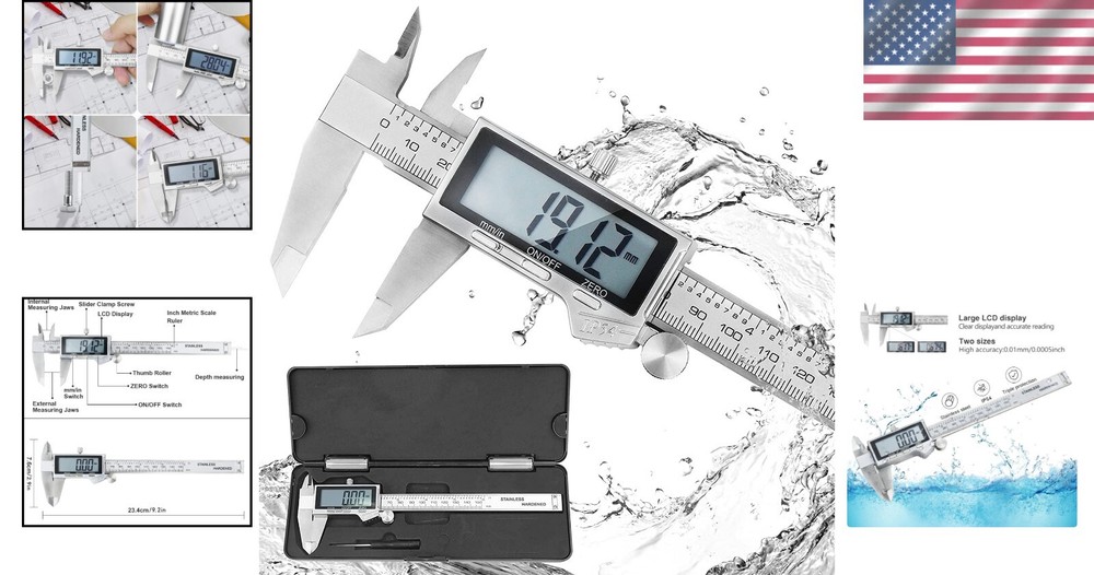 6 Inch Digital Caliper with Inch and Millimeter Conversion - High Accuracy Tool