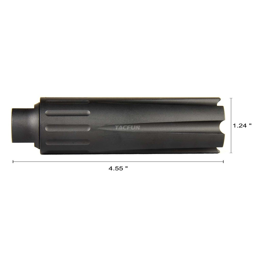 4.5" Extra Long Linear Compensator Muzzle Brake 1/2x36 TPI for 9MM