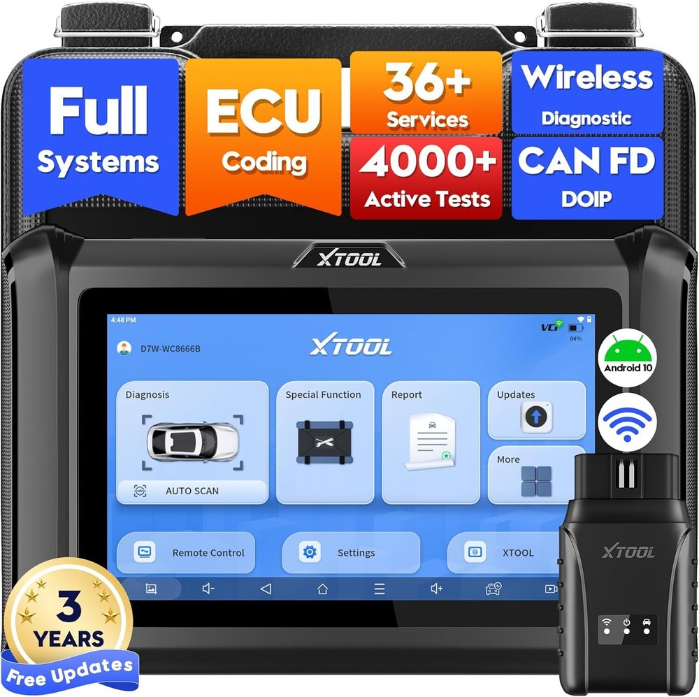 USED XTOOL D7W OBD2 Scanner E.CU Coding Bidirectional Diagnostic Tool DOIP/CANFD