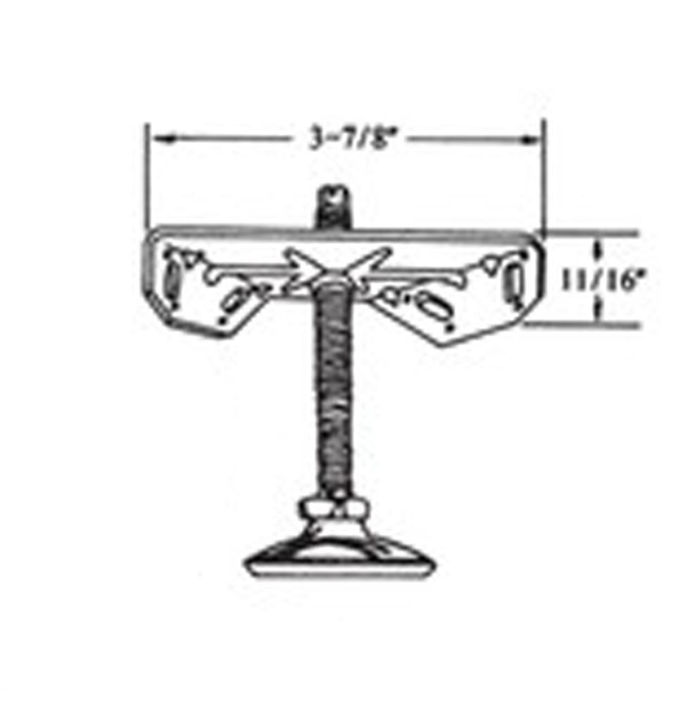 Pair Corner Leveler Brackets with 3" Adjustable Nylon Base Leveler