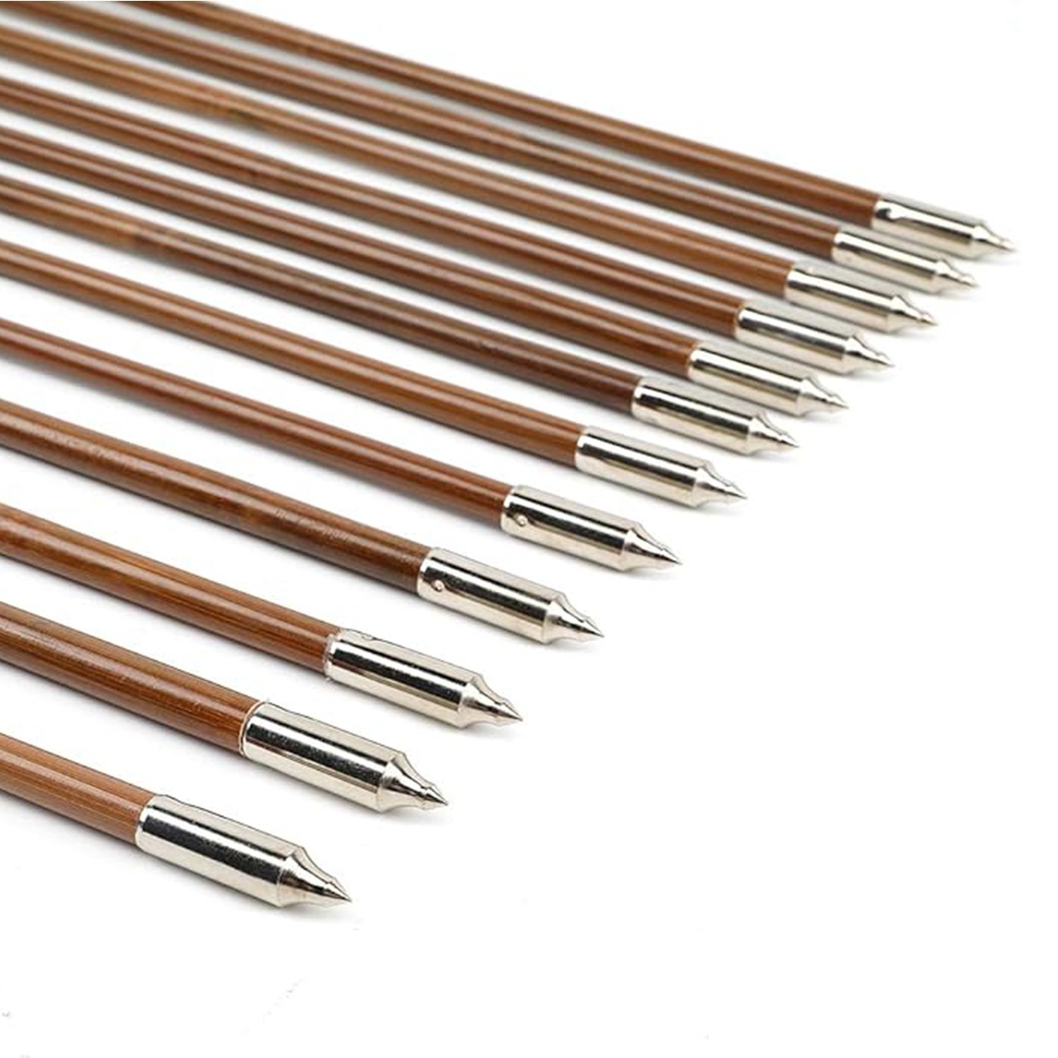 Archery Bamboo Arrows, 12 Pack Hunting Arrow for Yumi Traditional & Recurve Bow
