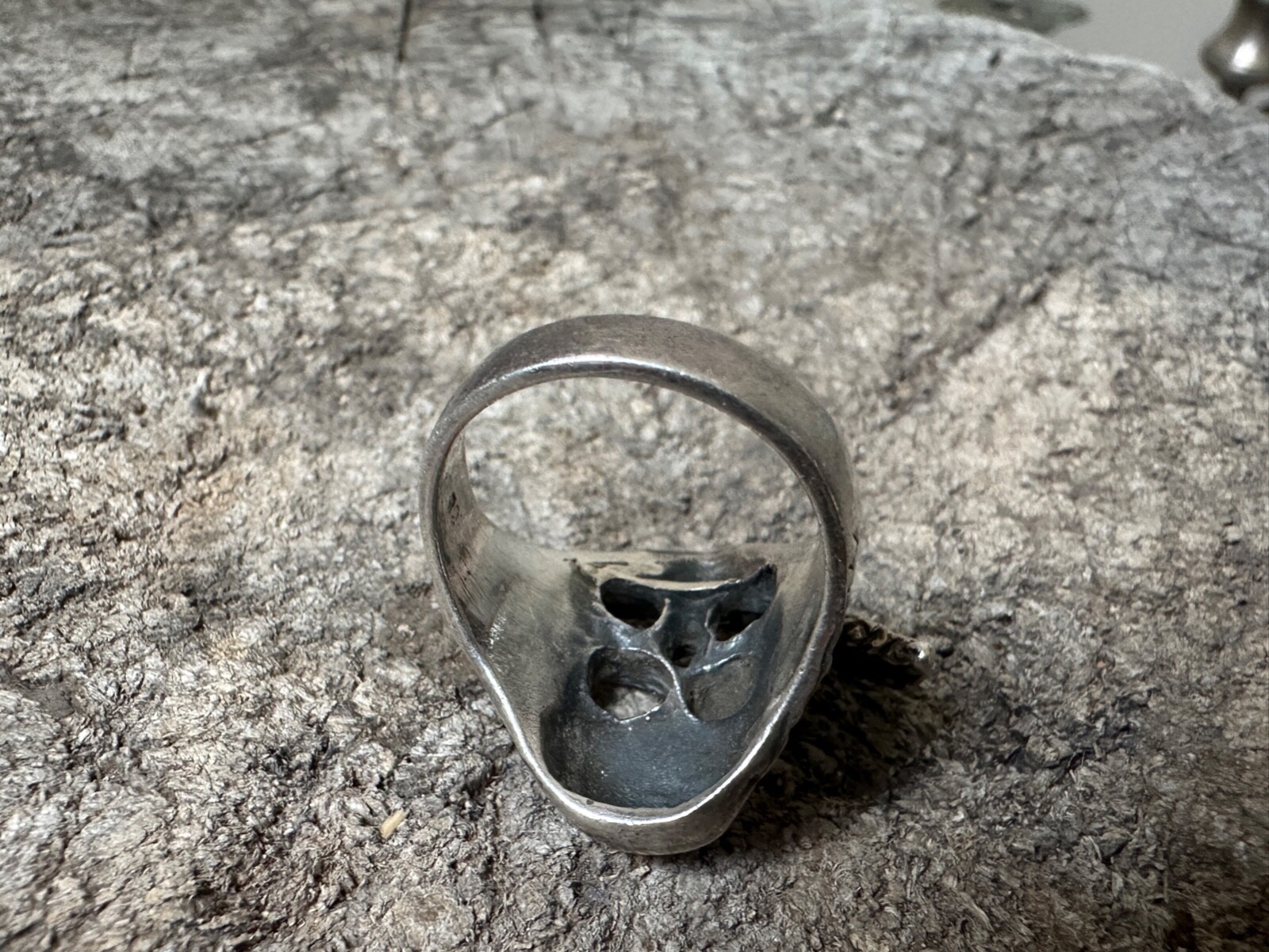 RUSSIA biker RING silver 925 pirate skull military ring soldier TALISMAN war