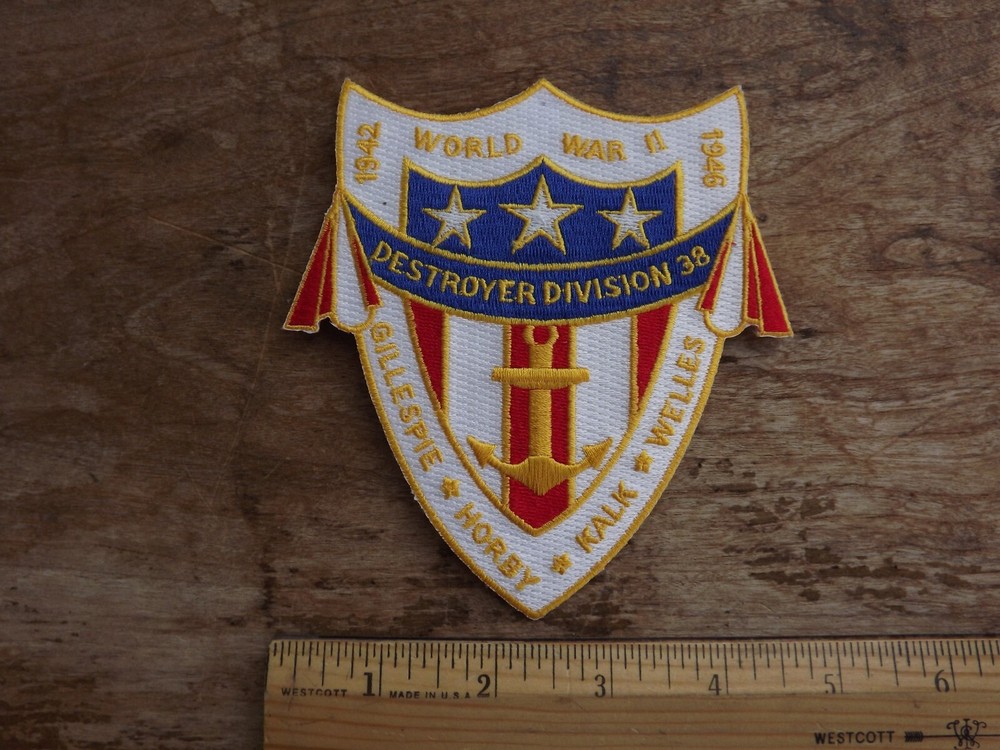 Navy Destroyer Division 38 WW2 Veteran's Patch - INV# A3646