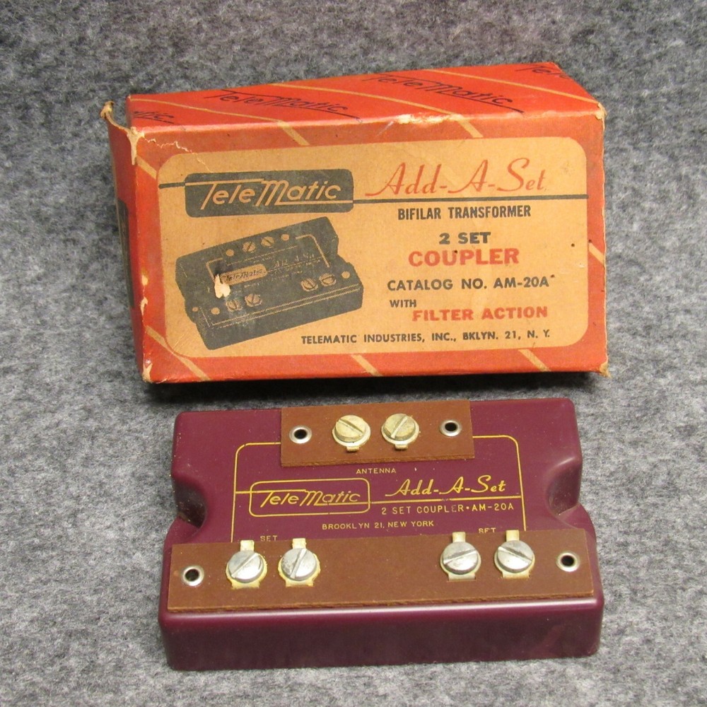 Telematic Add-A-Set Bifilar Transformer 2 Set Coupler AM-20A Telephone Accessory
