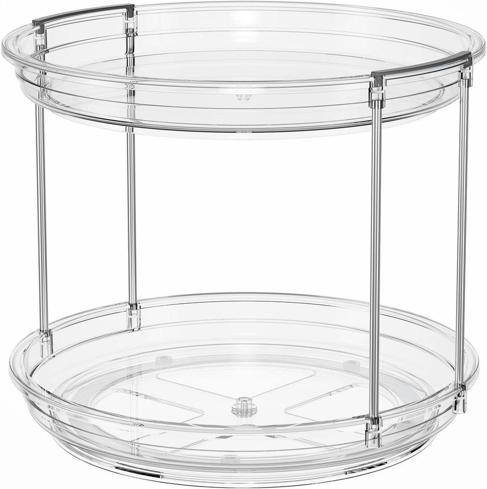 Double-Layer Rotating Condiment Rack,9.25 inches in diameter,multi-purpose.