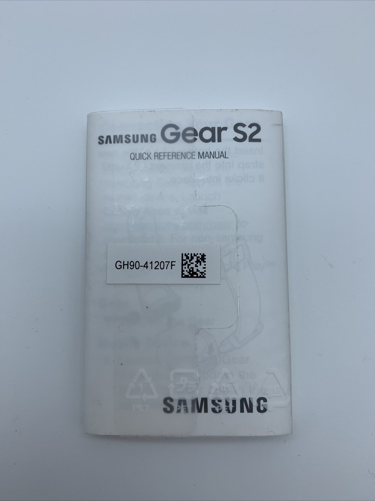 Samsung Gear S2 Quick Start Guide - Reference User Manual
