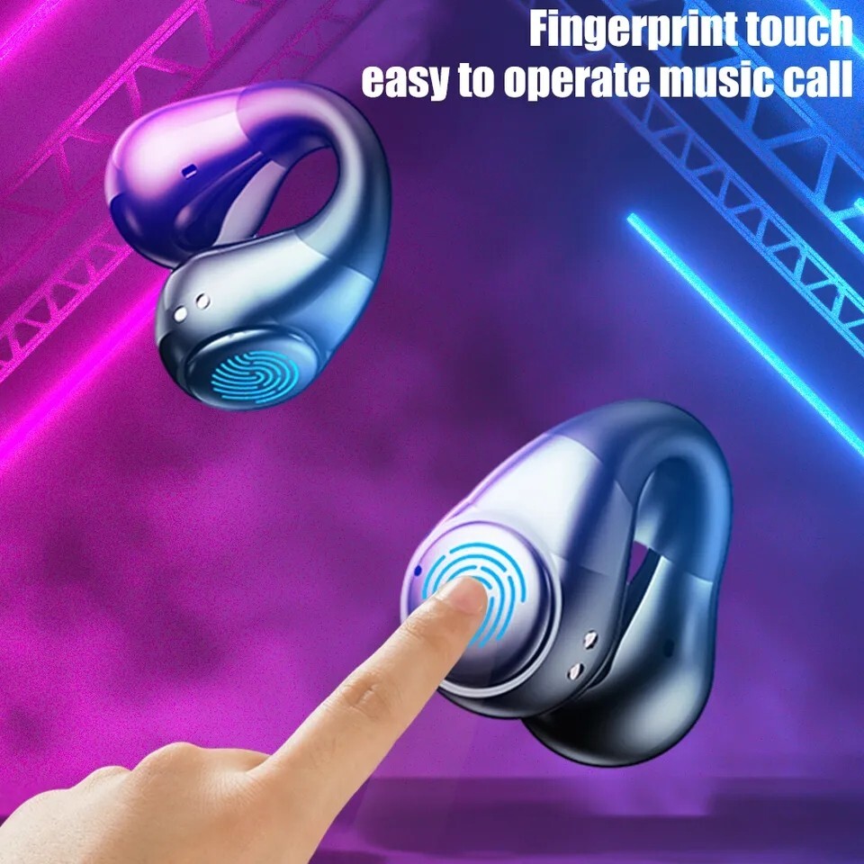 Wireless Bluetooth 5.3 Earbuds Ear Clip Bone Conduction Stereo Headphone Headset