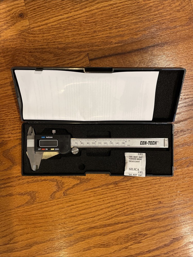 Cen-Tech 6” Digital Caliper Model 47257 Hard Case w/ instructions excellent
