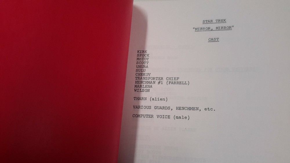 🔥STAR TREK ORIGINAL SERIES MIRROR MIRROR FINAL DRAFT SCRIPT*SHATNER**1967*GRAIL
