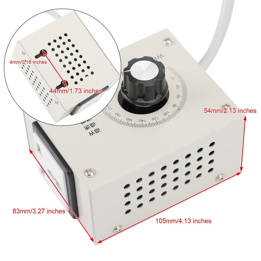 4000W AC 220V Variable Voltage Controller for Fan Speed Motor Dimmer UE