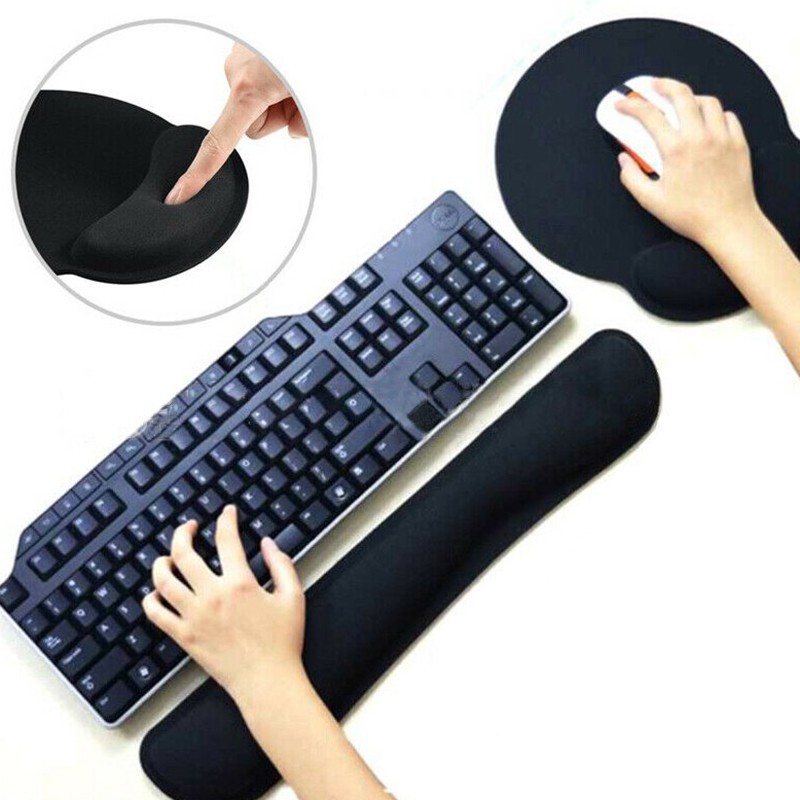 Coating Keyboard Pad Mouse Pad With Non-Slip Base Support Cushion Memory Foam