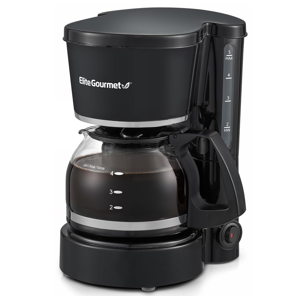 Automatic Brew and Drip Coffee Maker machine 5 Cup Capacity Kitchen Black