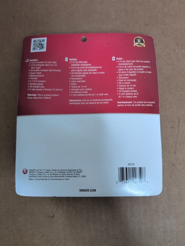 Singer 92pc. Hemming Kit! Item #00750 NIP